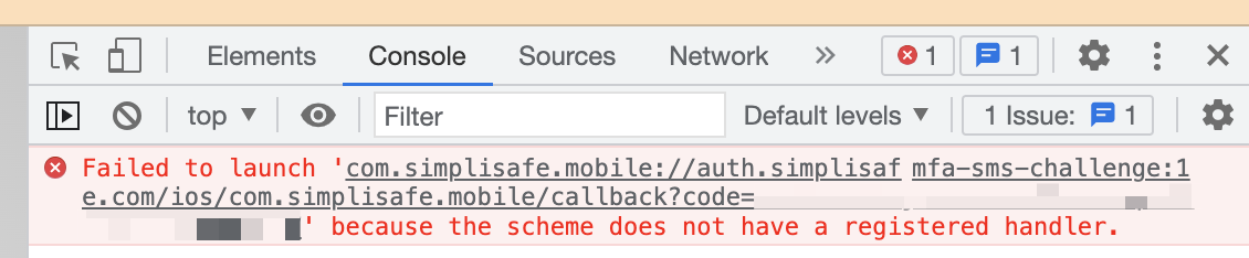 The code in the Console Tab